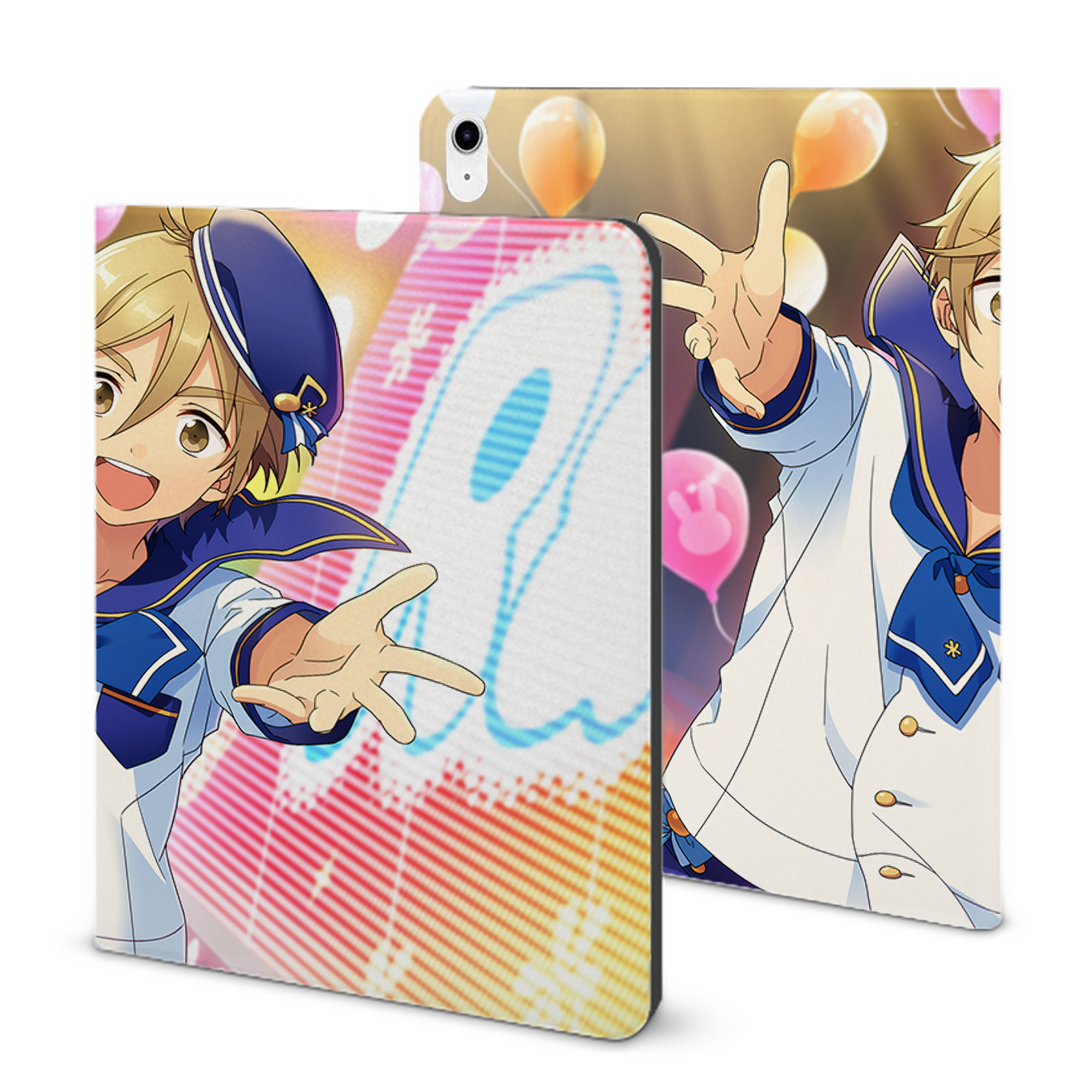 （画像用） あんさんぶるスターズ! Ensemble Stars IPad ケース ブック型 PUレザー TPU 耐衝撃 軽量 薄型 ペン収納なし 全面保護 IPad 各モデル対応
